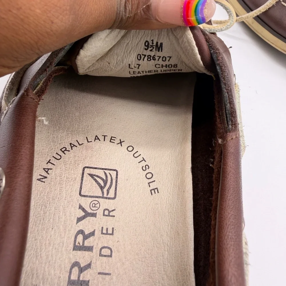 Sperry Top-Sider Mens‎ Authentic Original Boat Shoes Brown Leather 9.5 M 0786707
